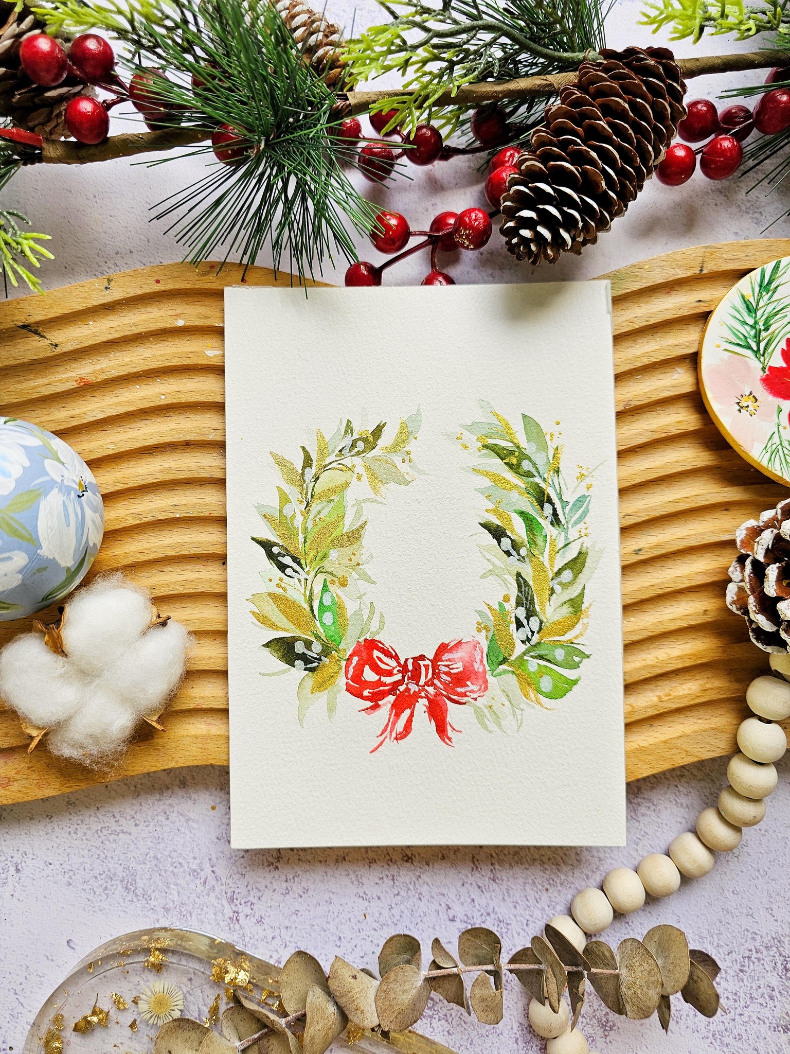 Holiday Watercolor Cards - image 4 - student project