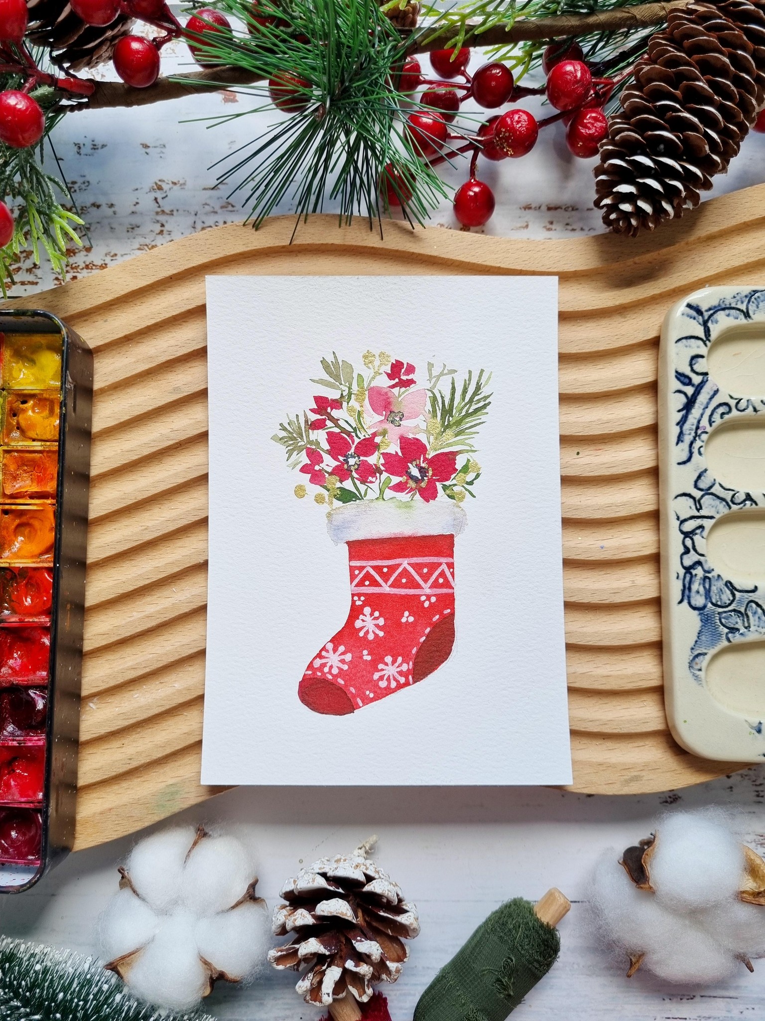 Watercolor Christmas Cards - image 7 - student project