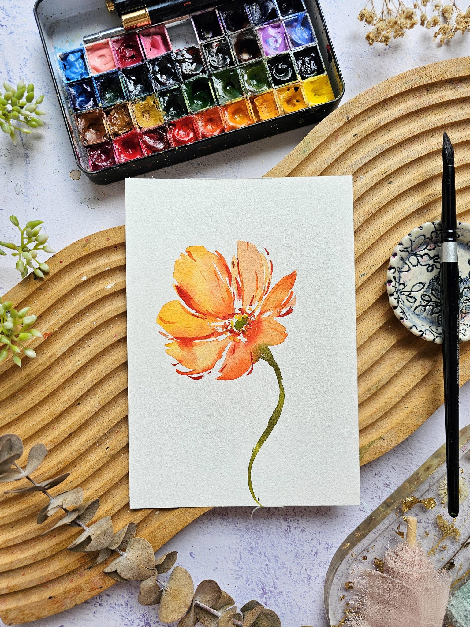 Watercolor Floral Strokes Project - image 1 - student project