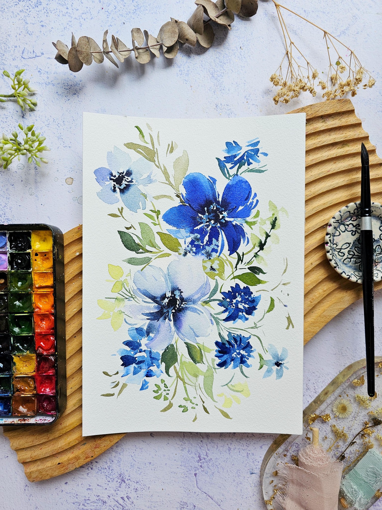 Watercolor Floral Strokes Project - image 3 - student project