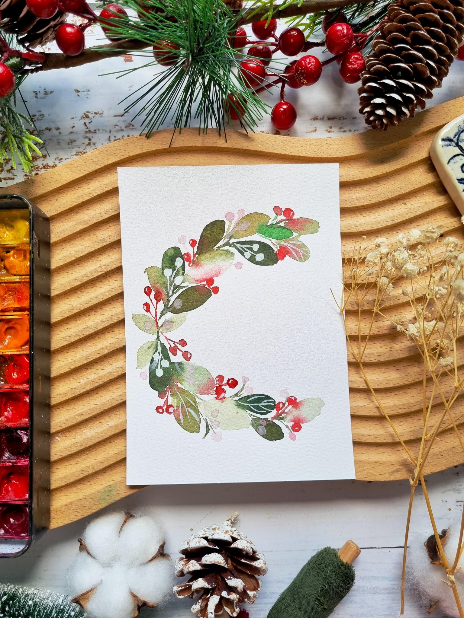 Watercolor Christmas Cards - image 3 - student project