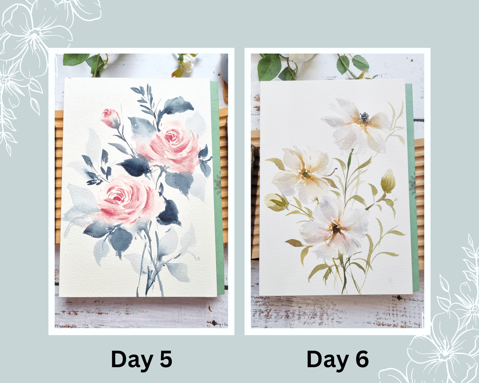 15 Day Watercolor Floral Challenge - image 4 - student project