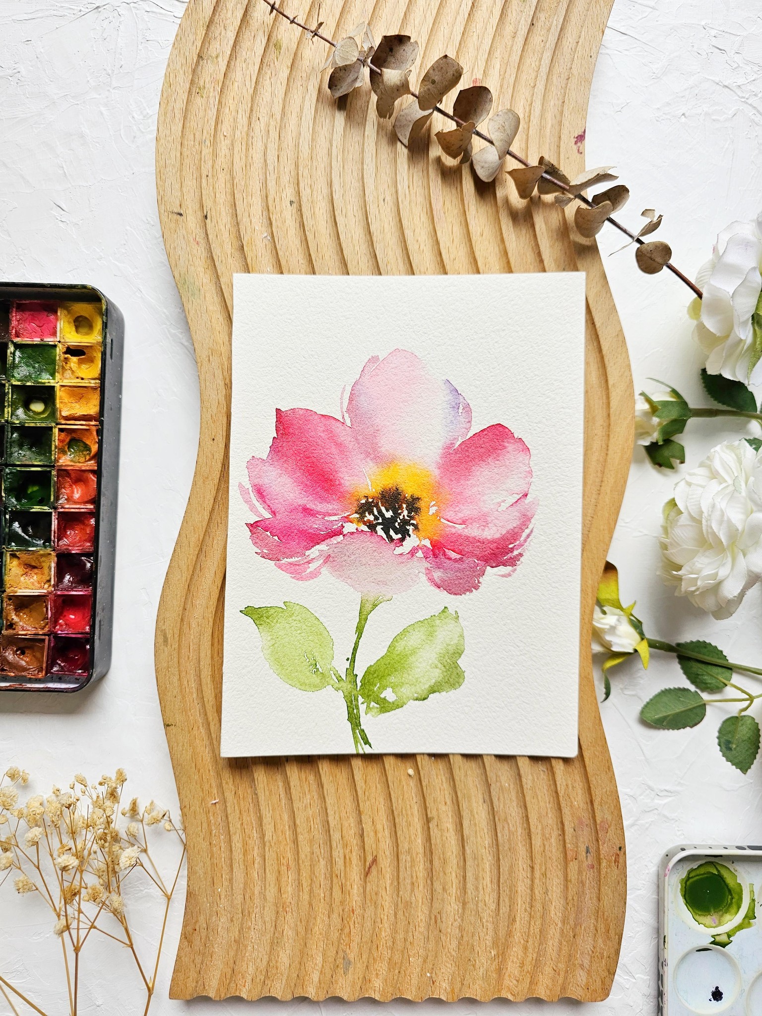 Soft Watercolor Florals - image 3 - student project