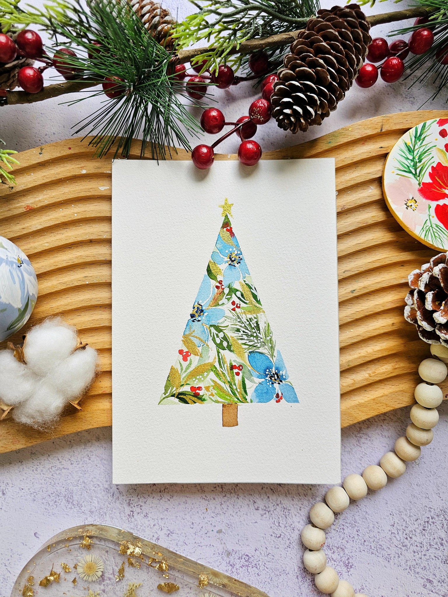 Holiday Watercolor Cards - image 5 - student project