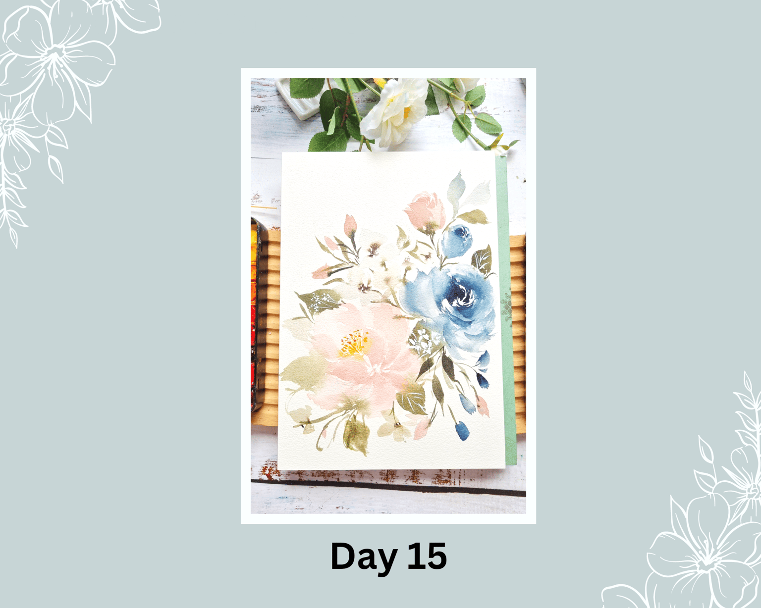 15 Day Watercolor Floral Challenge - image 9 - student project