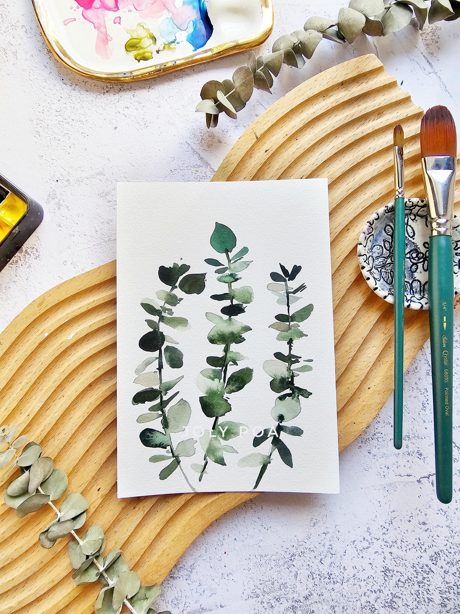 Watercolor Florals Using Filbert Brush - image 3 - student project