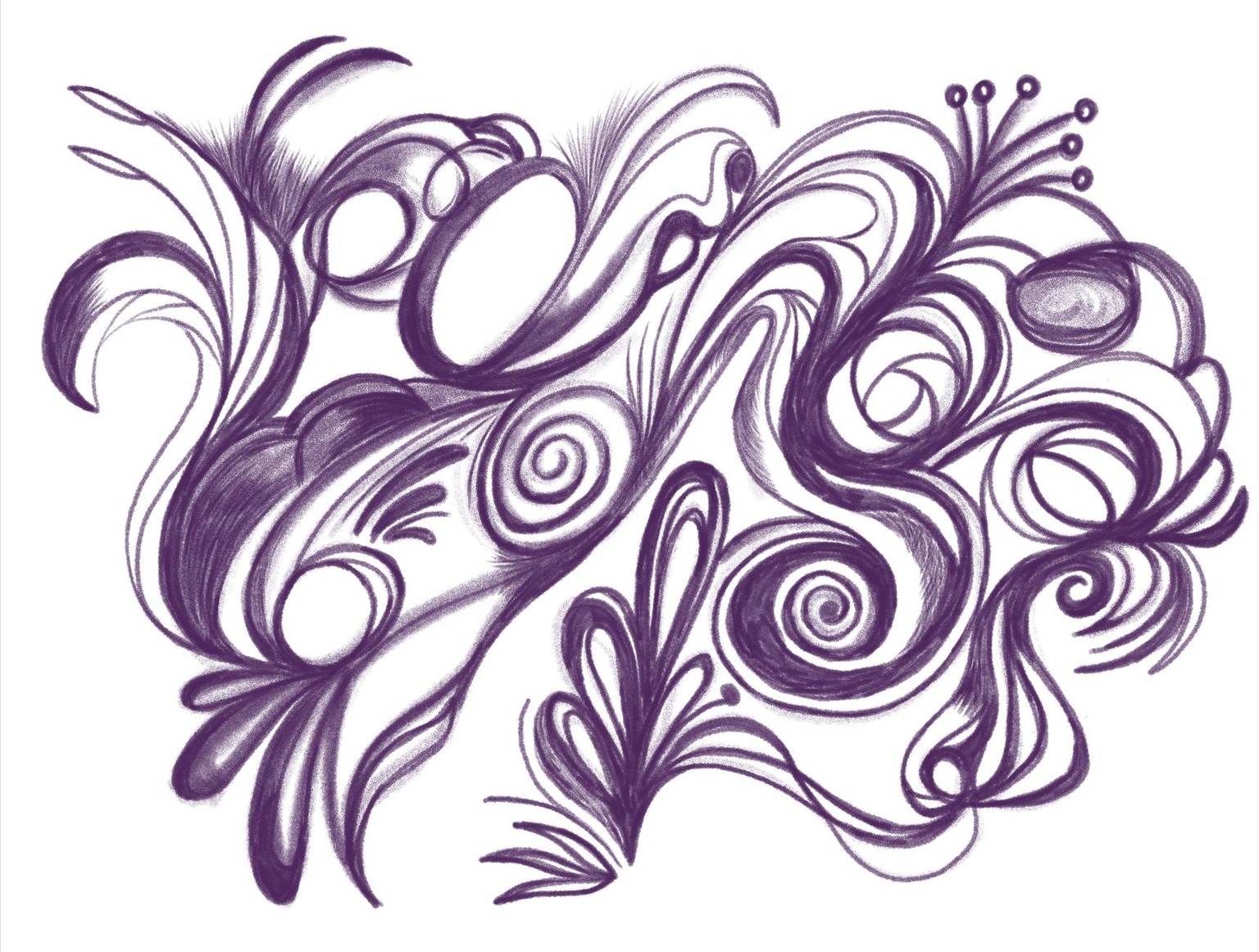 Midway Floral Sketch and Floral Letter G - image 2 - student project