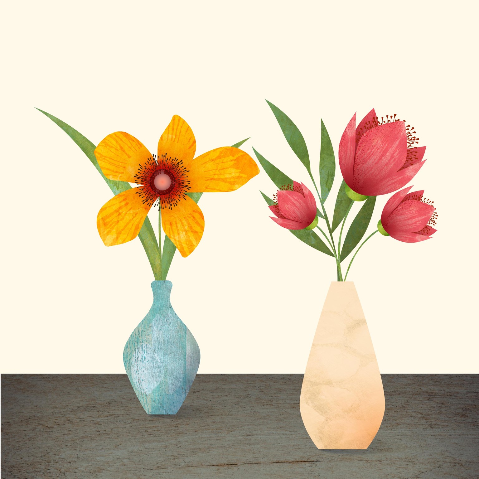 Gill's Textured Vector Florals - image 1 - student project
