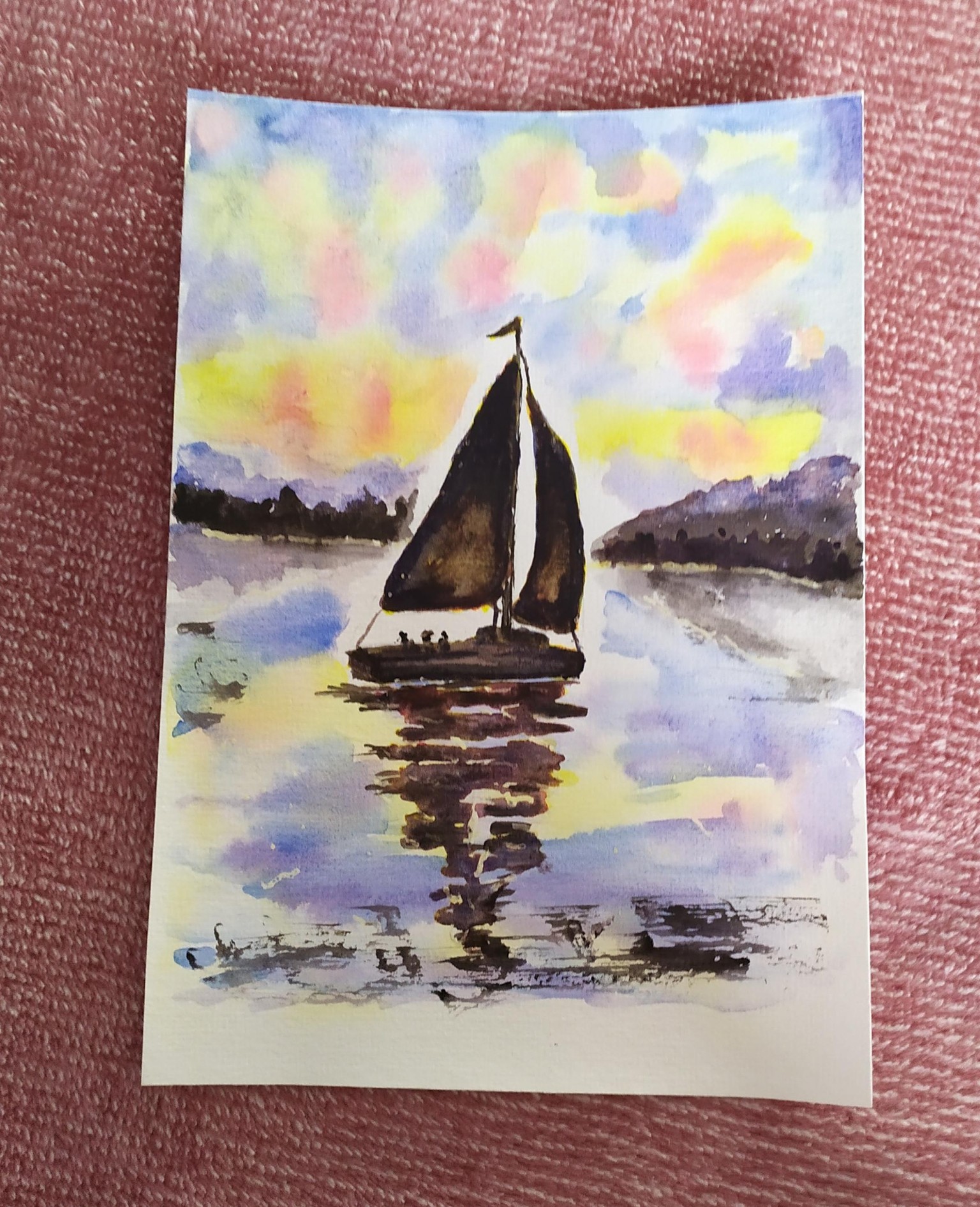 Sail boat sunset. - image 1 - student project