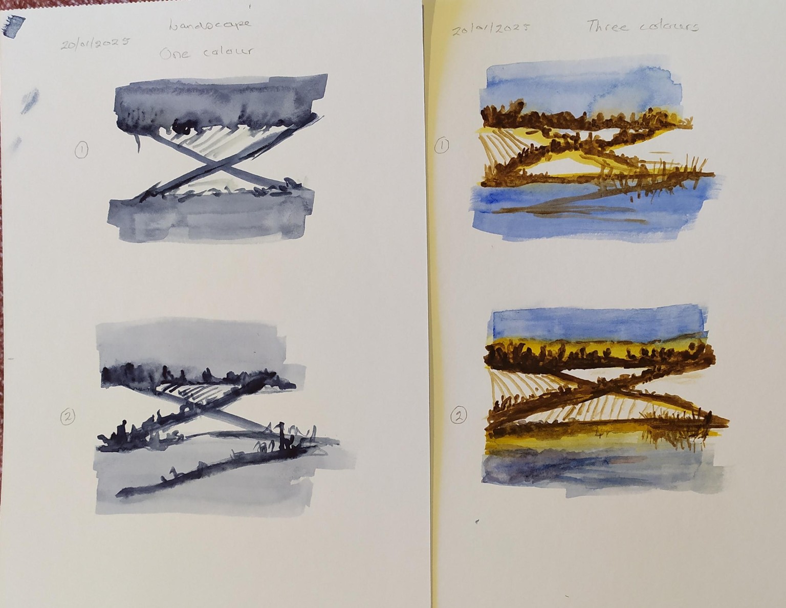 Simple landscape loose painting - image 1 - student project