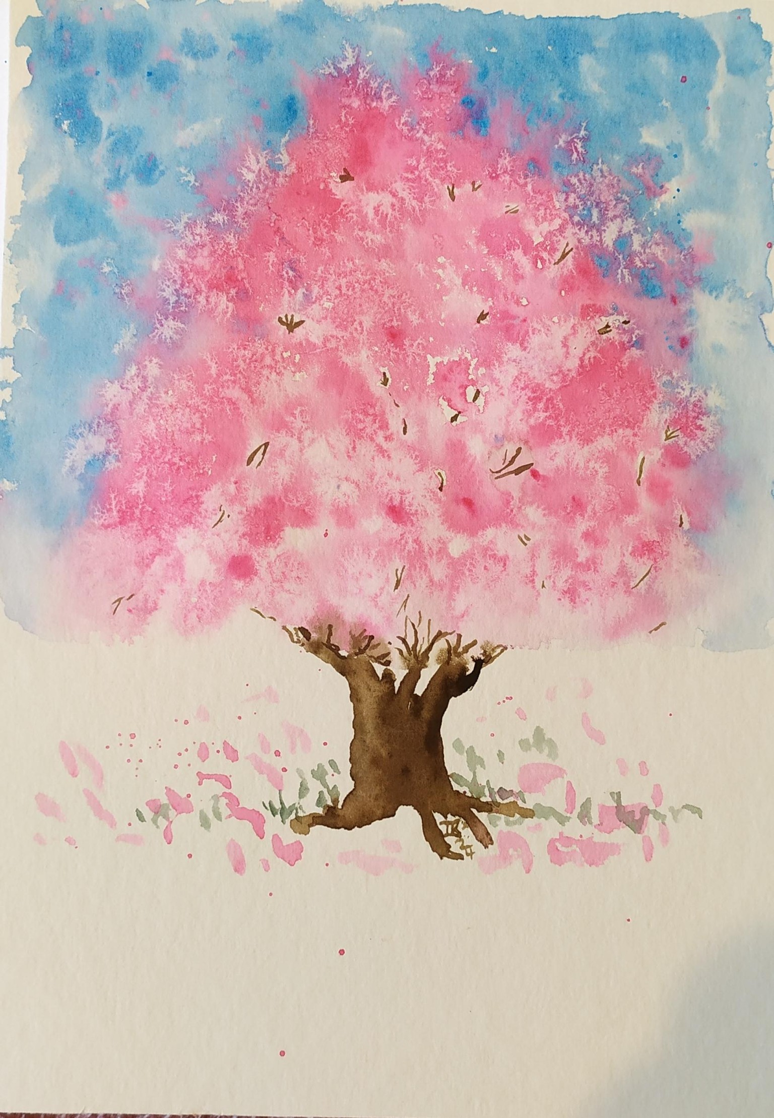 Whimsical cherry blossom tree - image 1 - student project