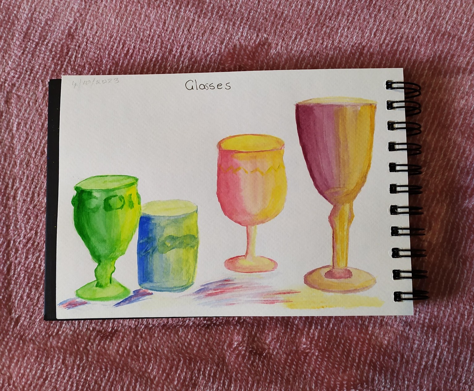 Loose watercolor: vintage glasses - image 1 - student project