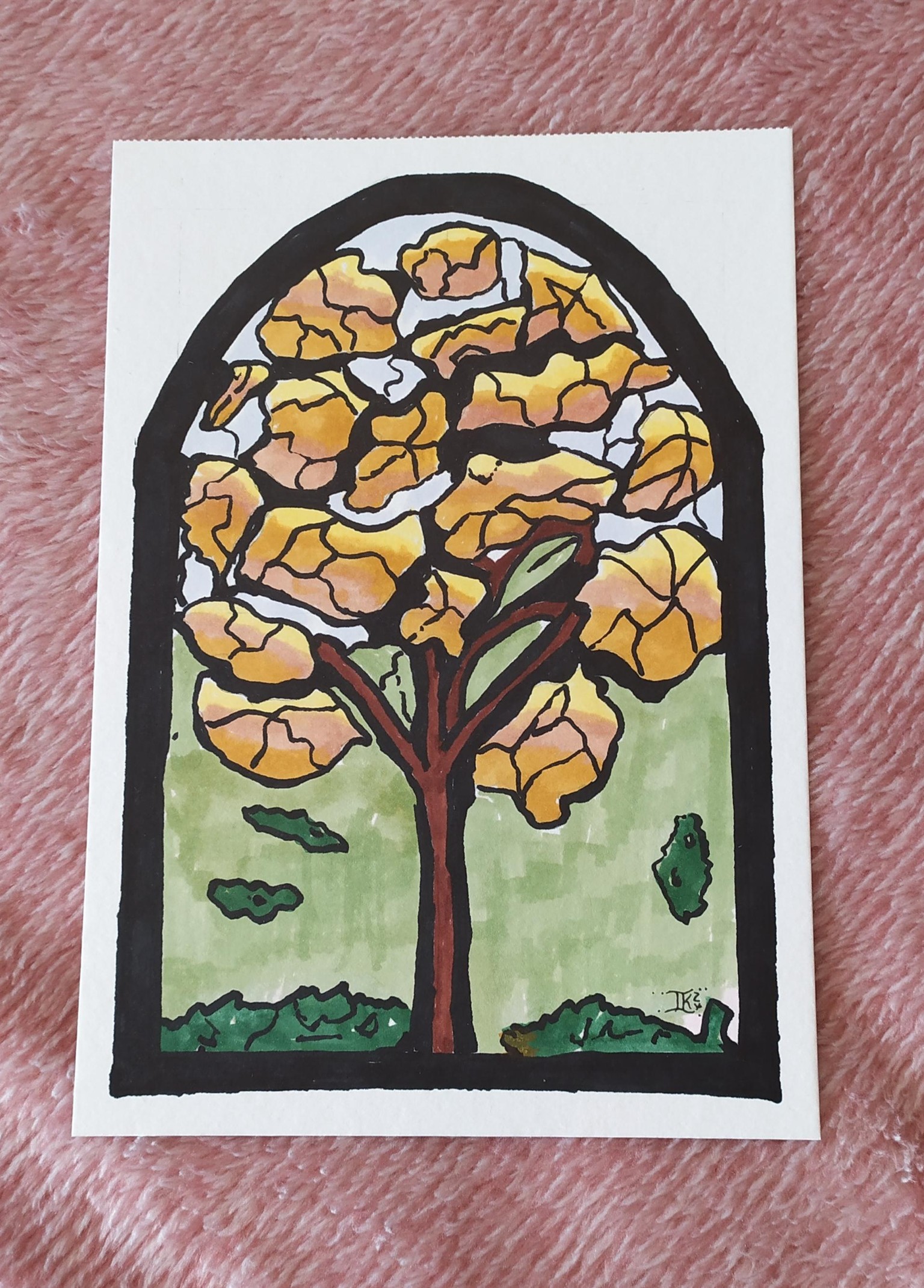 Stained glass and marker pens - image 1 - student project
