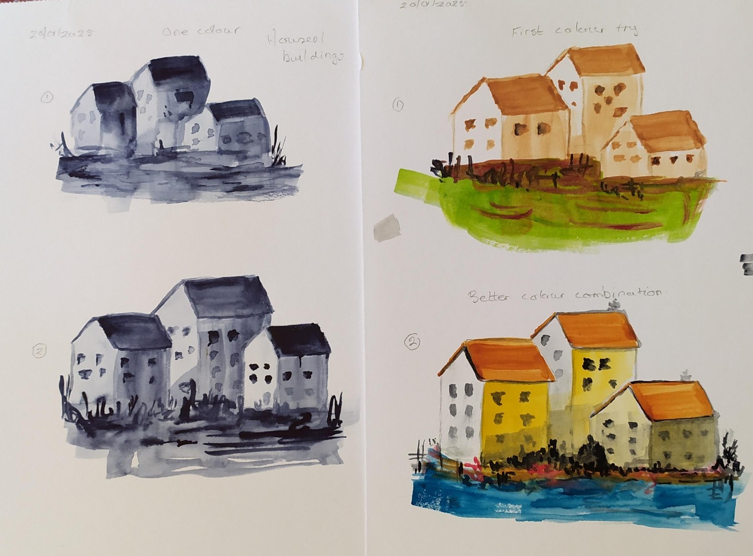 Simple vocal points loose watercolour painting - image 1 - student project