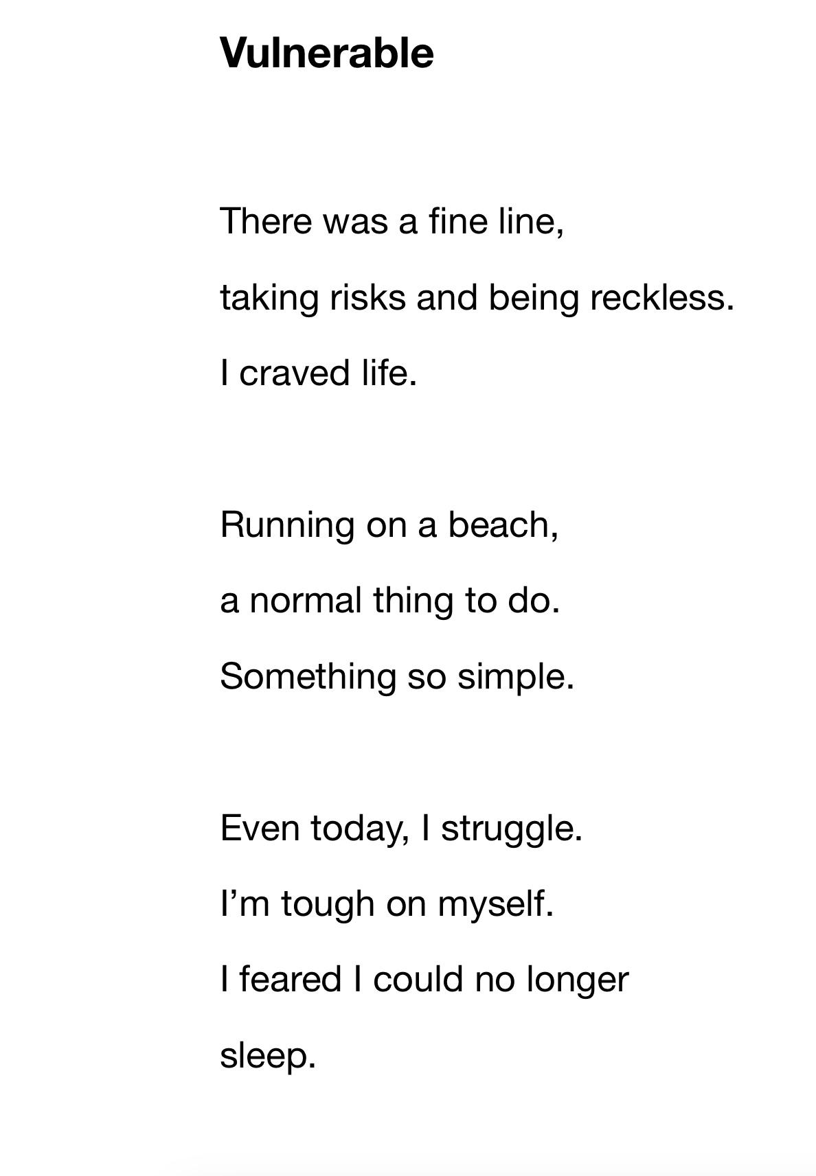 Vulnerable - a poem - image 1 - student project