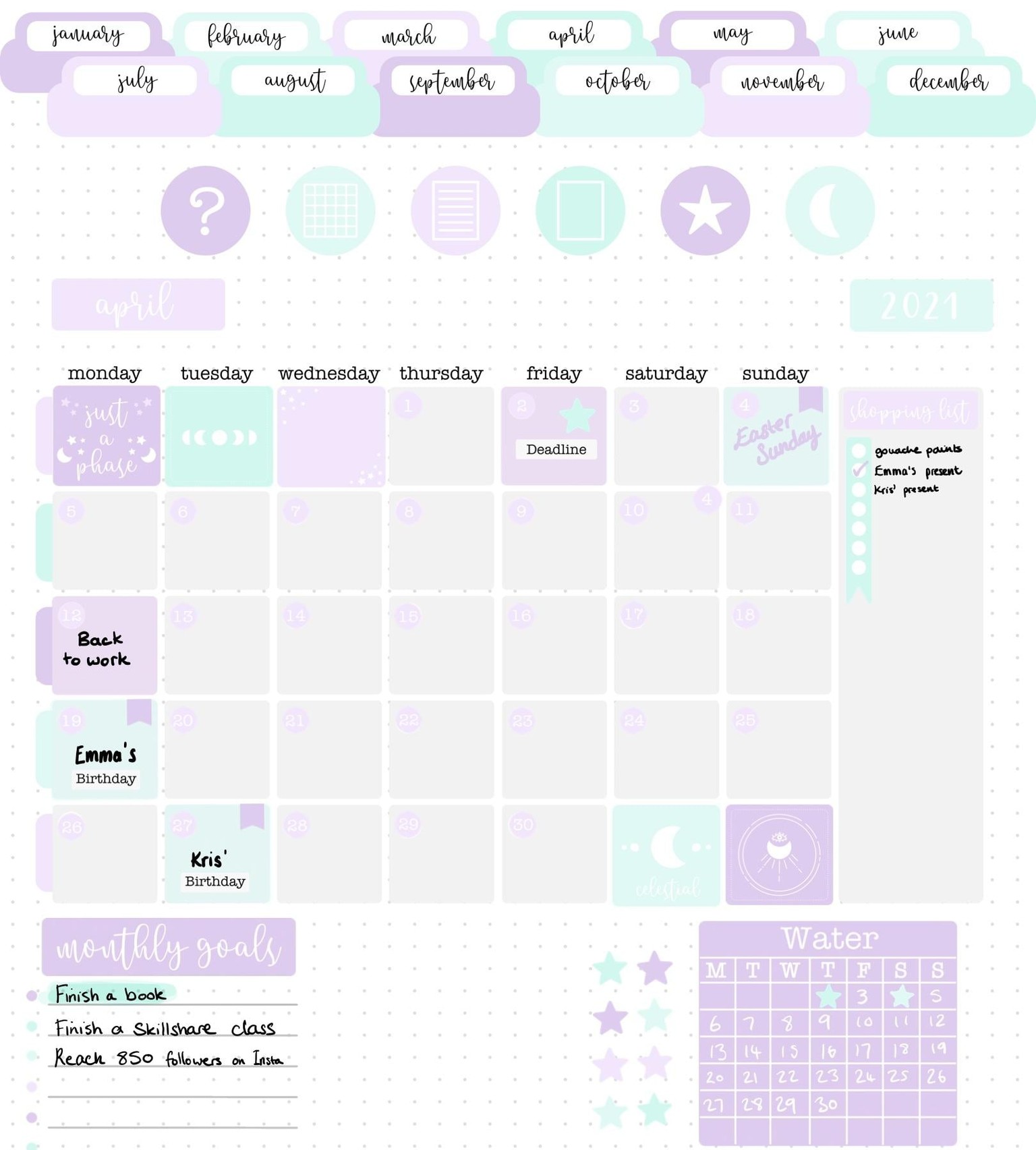 Katie Cosmo Digital Planner - image 4 - student project