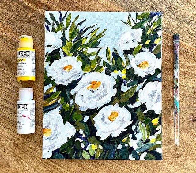 White Roses Painting Class - image 1 - student project