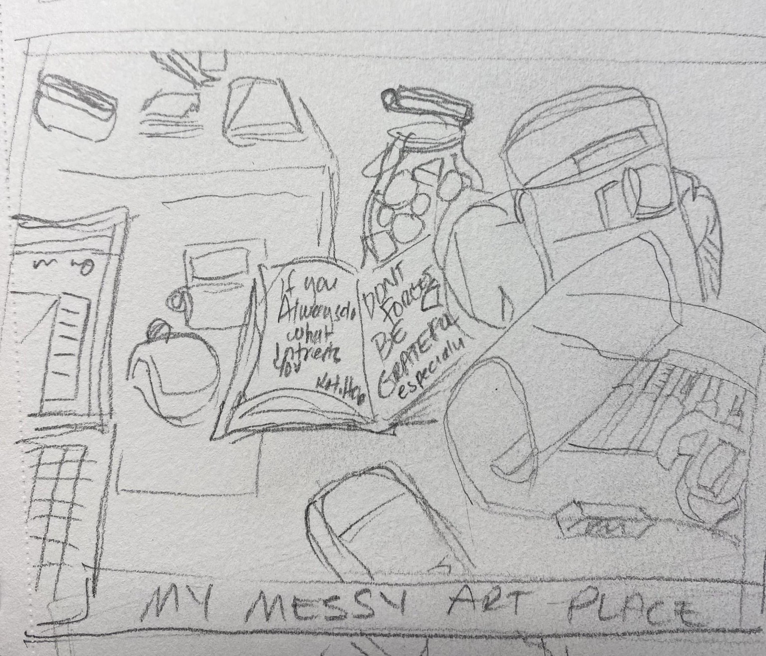 I will illustrate my messy painting area - image 4 - student project