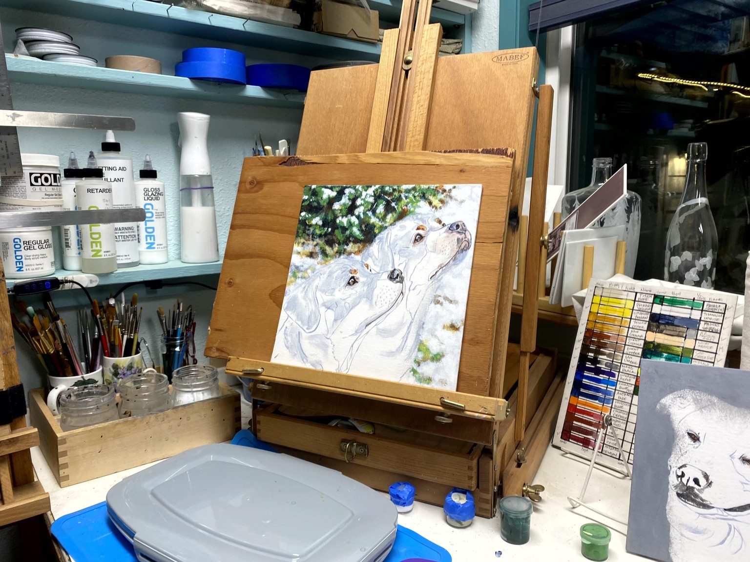 I will illustrate my messy painting area - image 3 - student project
