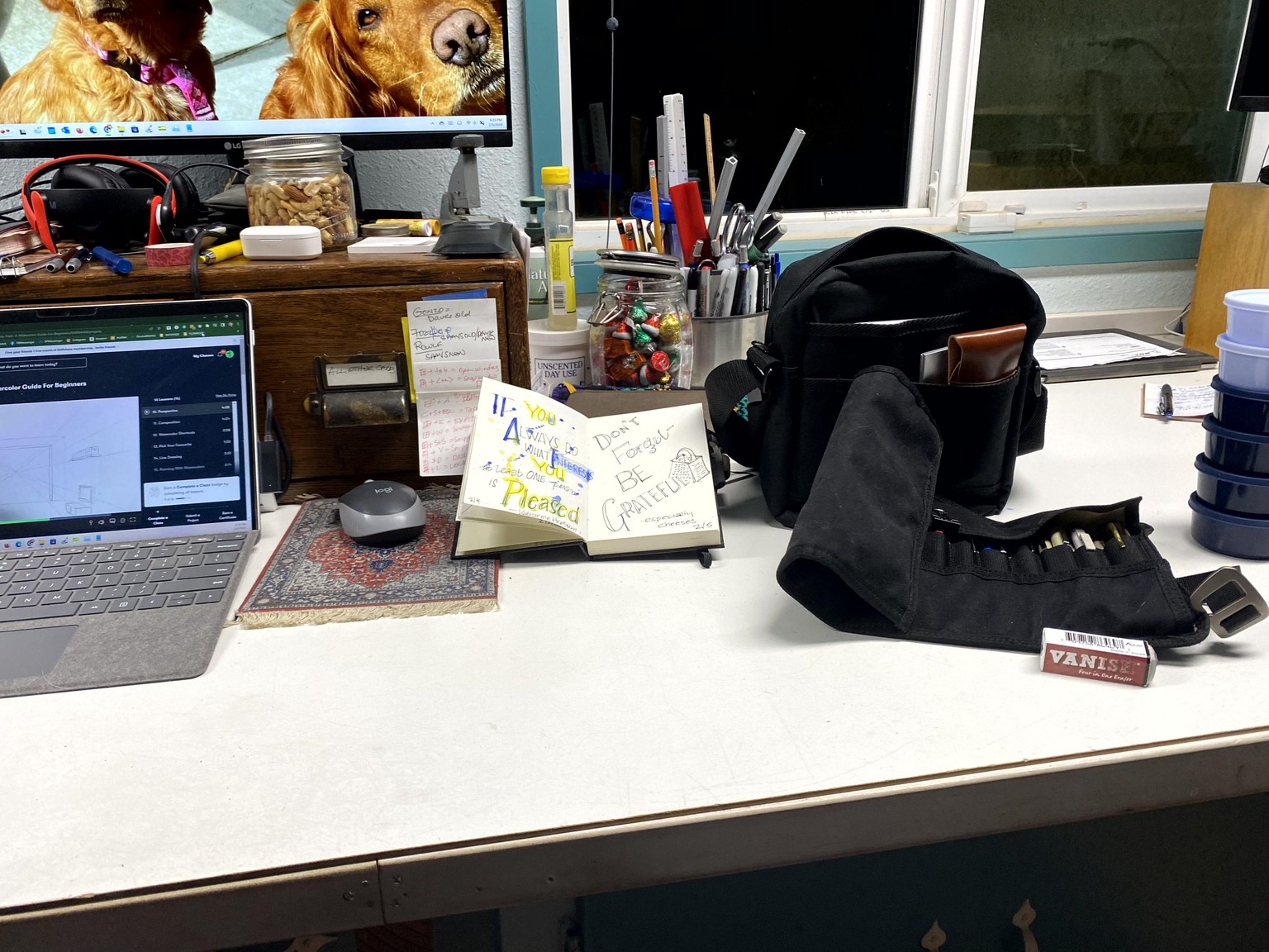 I will illustrate my messy painting area - image 1 - student project
