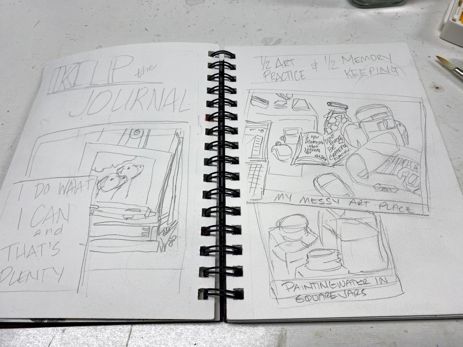 I will illustrate my messy painting area - image 7 - student project