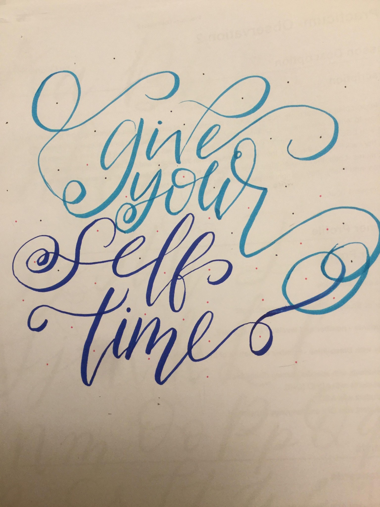 Give yourself time - image 1 - student project