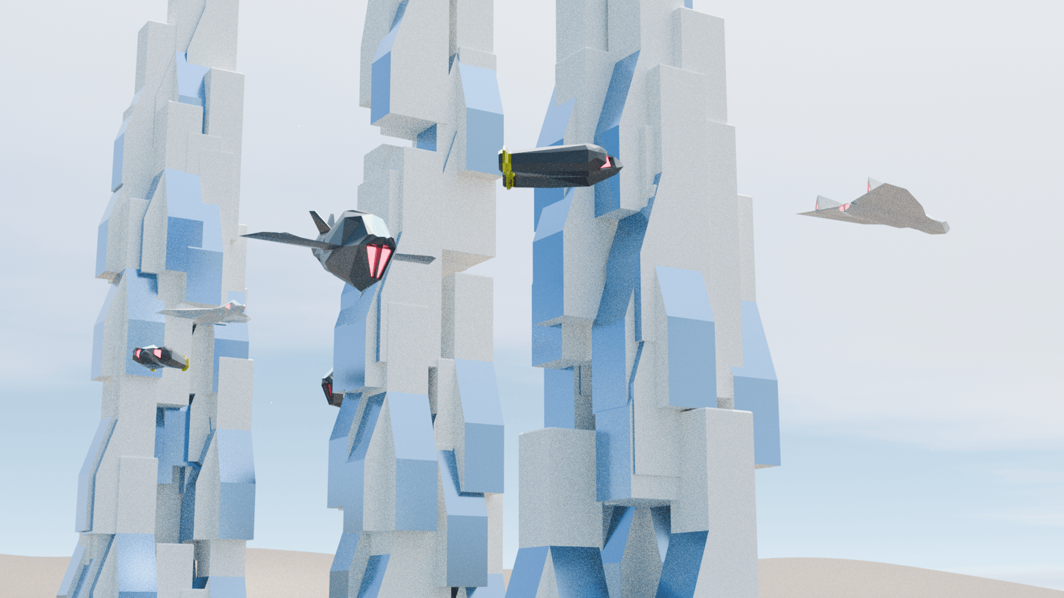 Hazy Desert Towers - image 3 - student project
