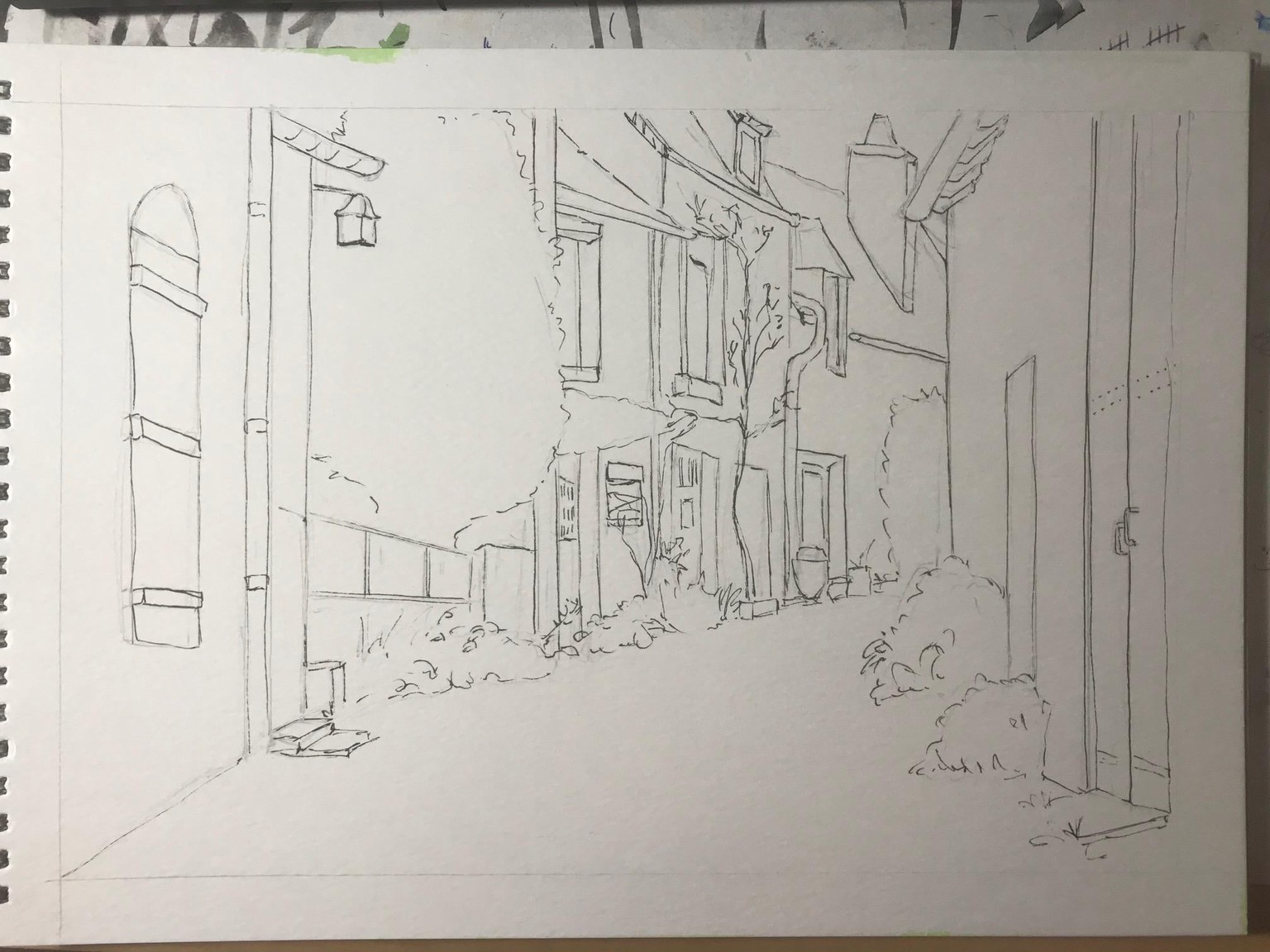 French Street in Watercolour - image 1 - student project