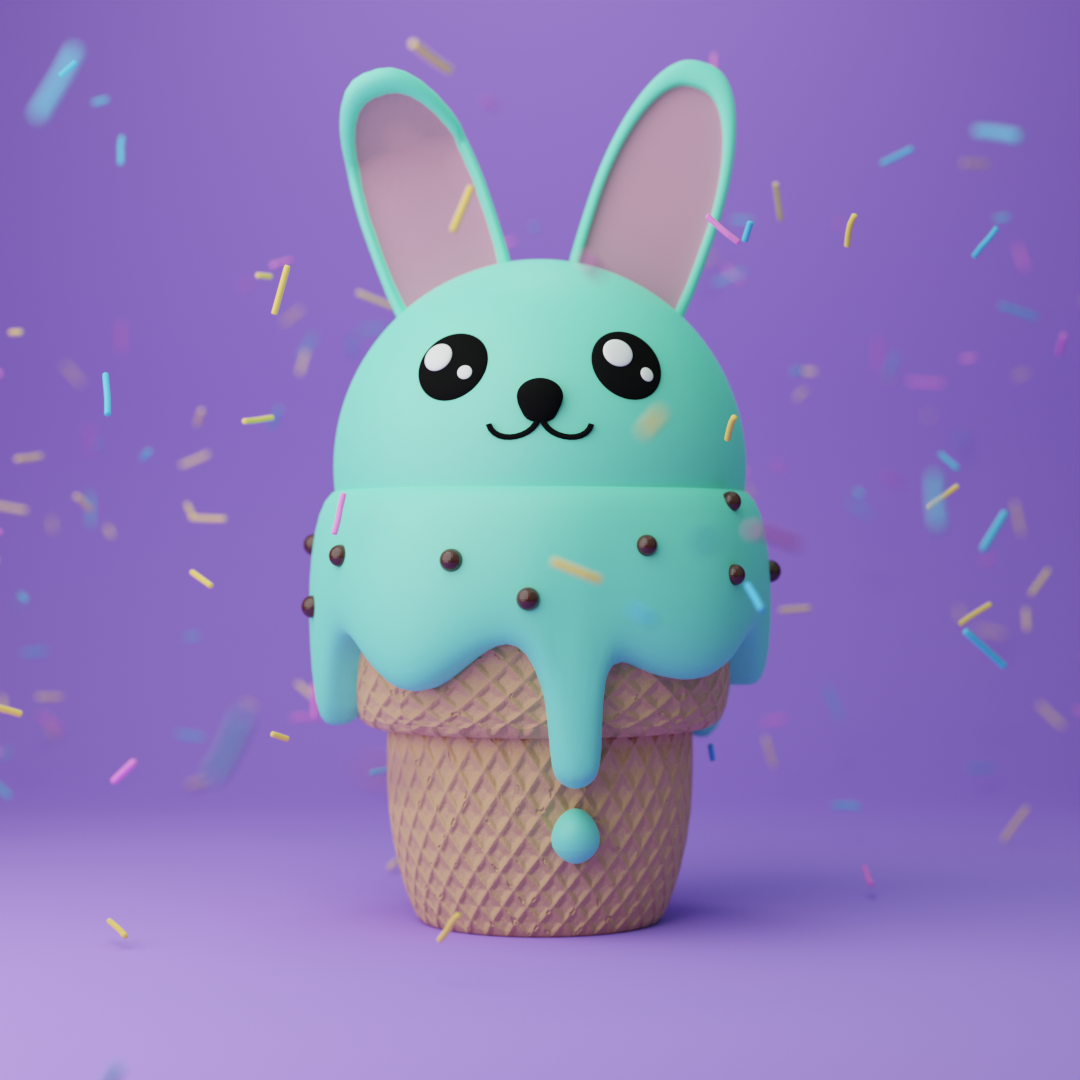 3D Kawaii Bunny - image 3 - student project