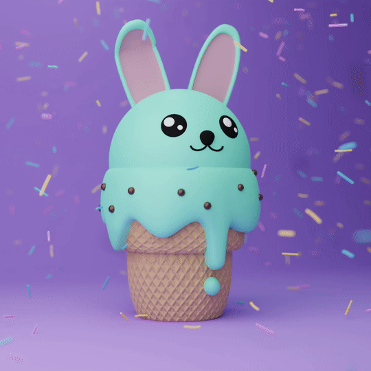 3D Kawaii Bunny - image 1 - student project