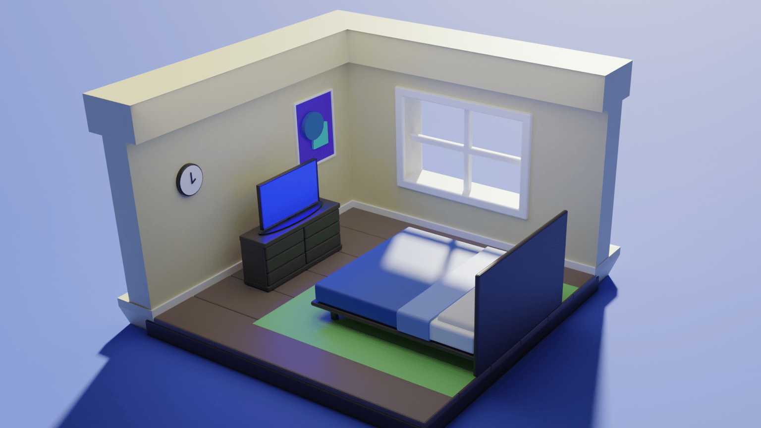 Blender 3D Room Model - image 1 - student project