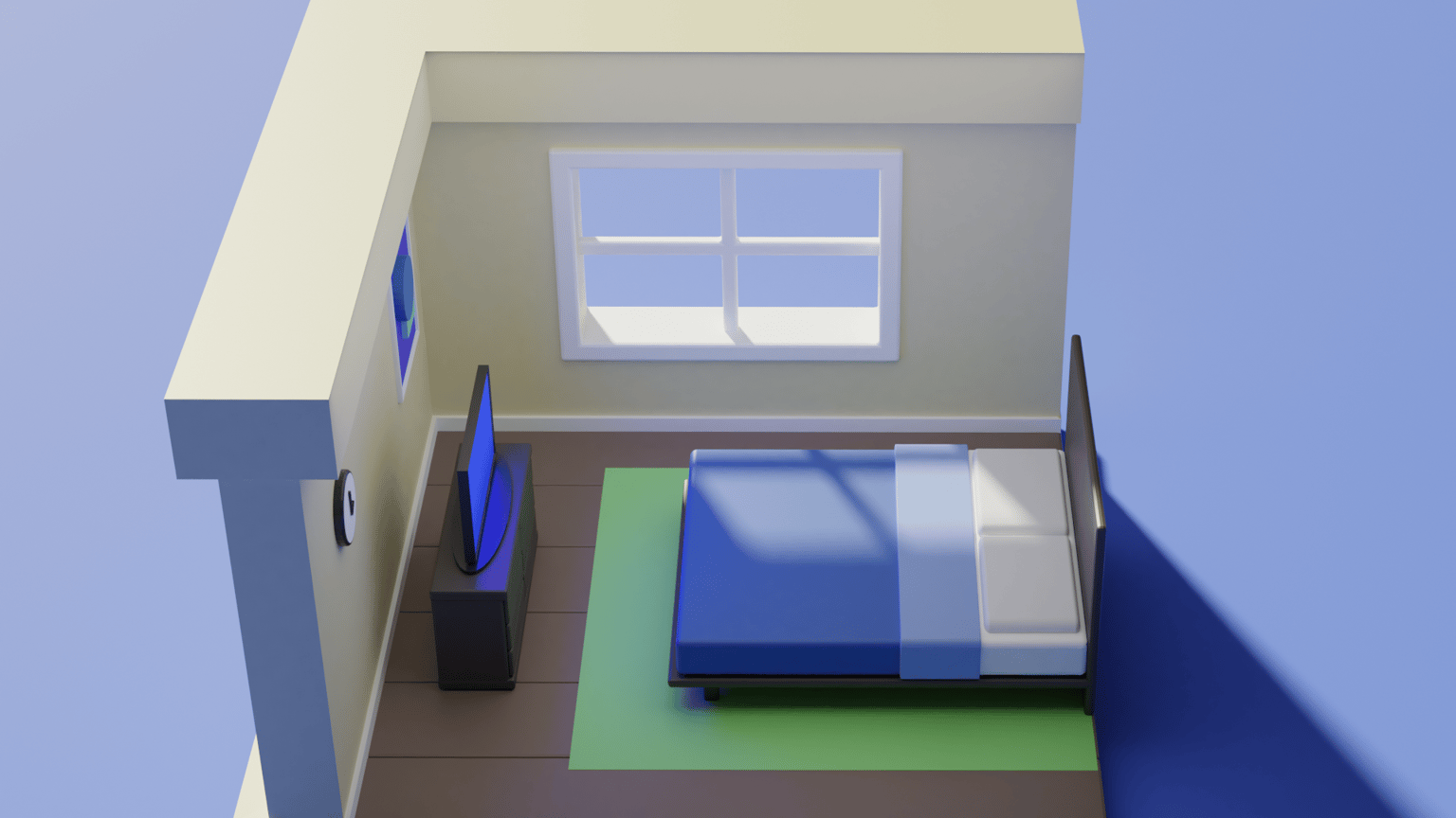 Blender 3D Room Model - image 2 - student project