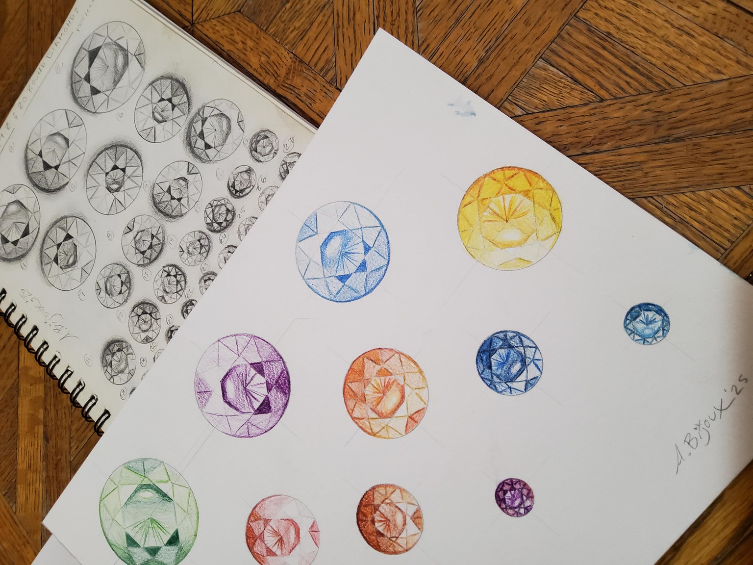 Diamond sketches and coloring - image 1 - student project