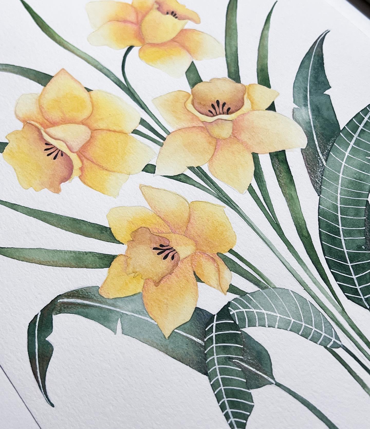 Narcisos en acuarela - image 2 - student project