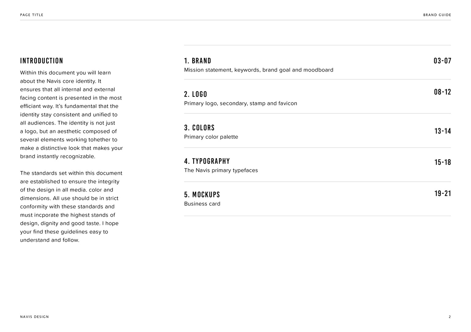 NAVIS brand guidelines - image 2 - student project