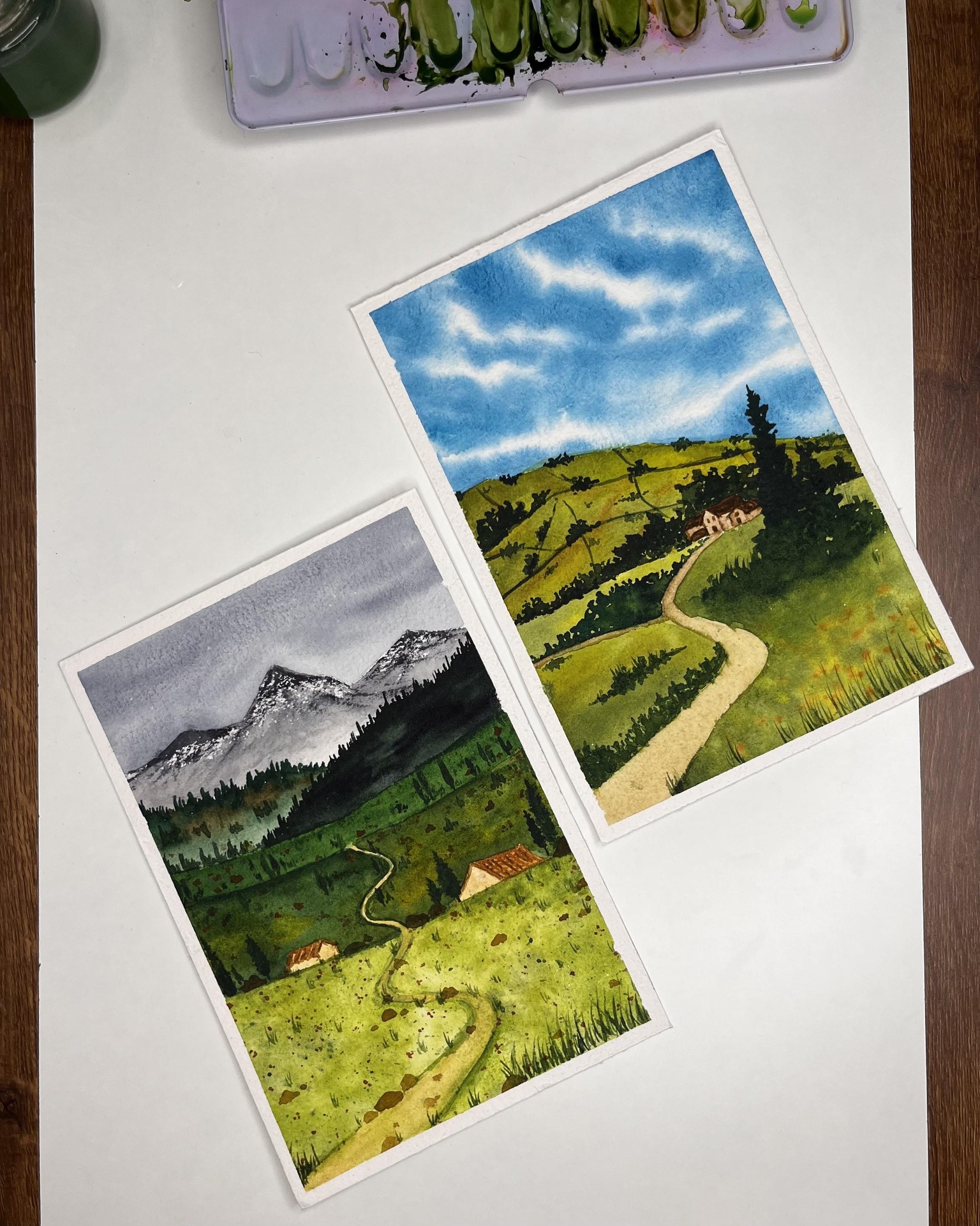 Countryside Landscape Painting - image 1 - student project