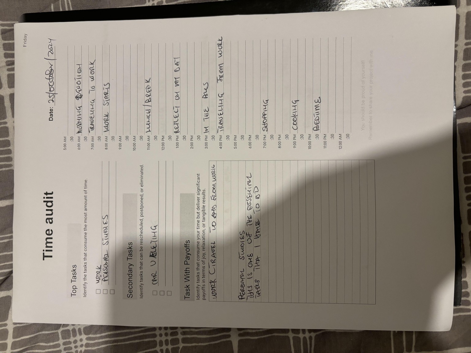 Time Audit - image 2 - student project