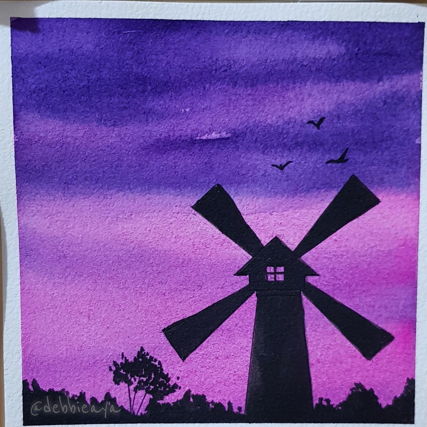 30 Day Watercolor Challenge:  Bold and Beautiful Skies - image 12 - student project