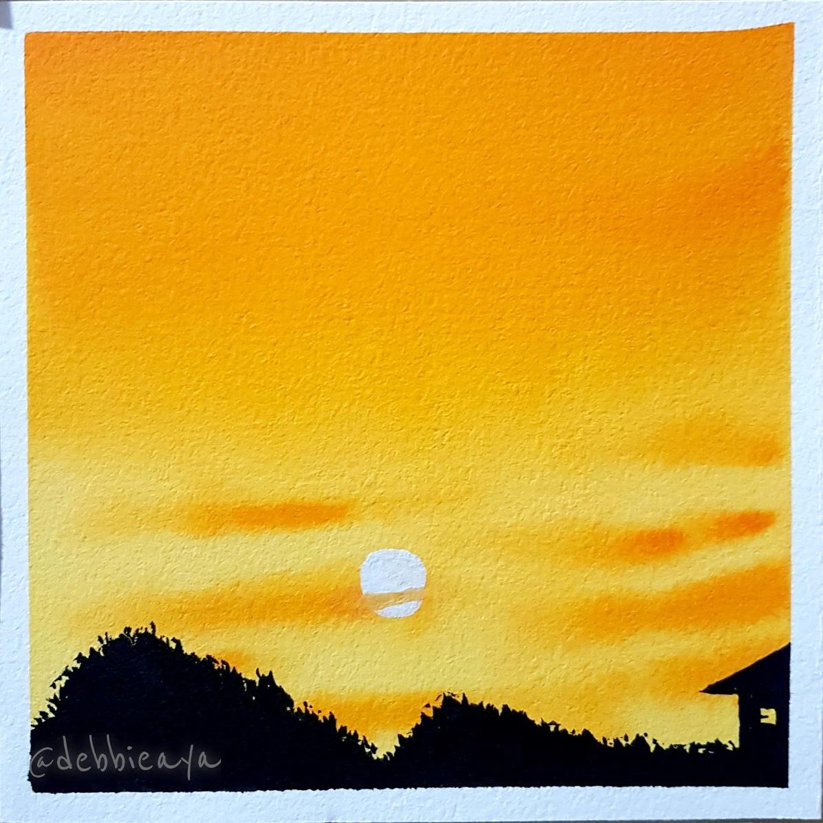 30 Day Watercolor Challenge:  Bold and Beautiful Skies - image 10 - student project