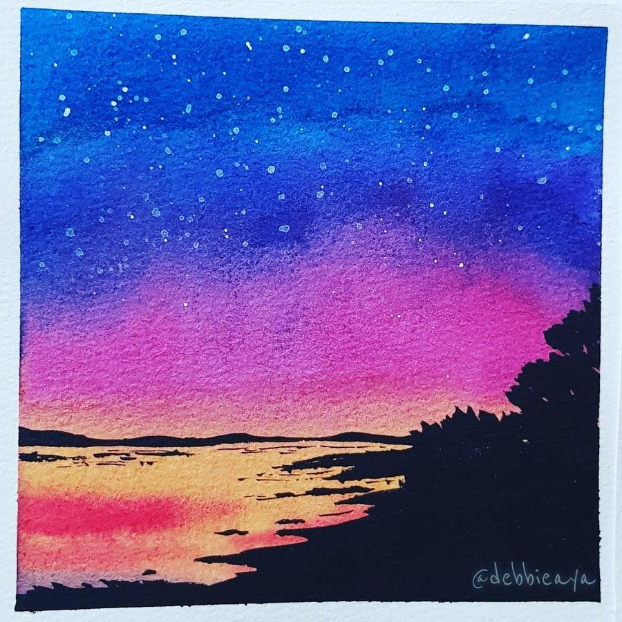 30 Day Watercolor Challenge:  Bold and Beautiful Skies - image 27 - student project