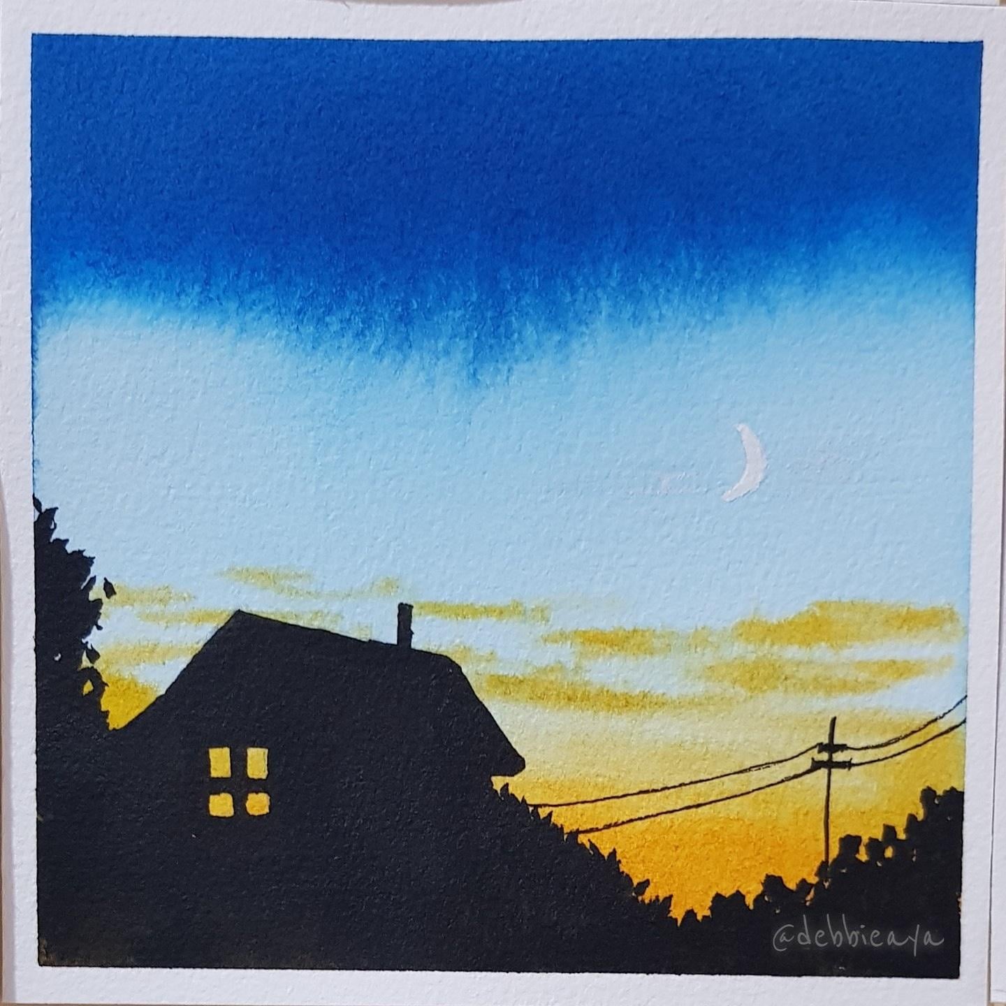 30 Day Watercolor Challenge:  Bold and Beautiful Skies - image 14 - student project