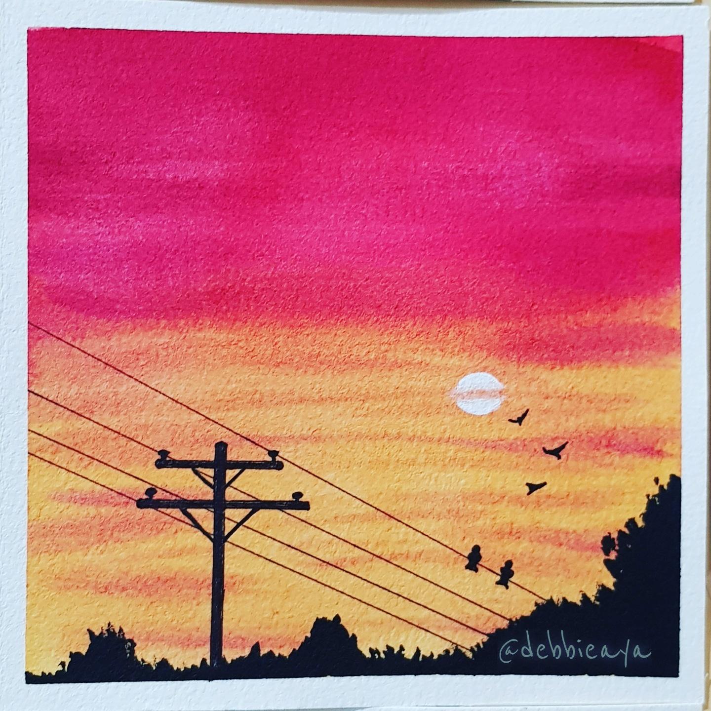 30 Day Watercolor Challenge:  Bold and Beautiful Skies - image 15 - student project