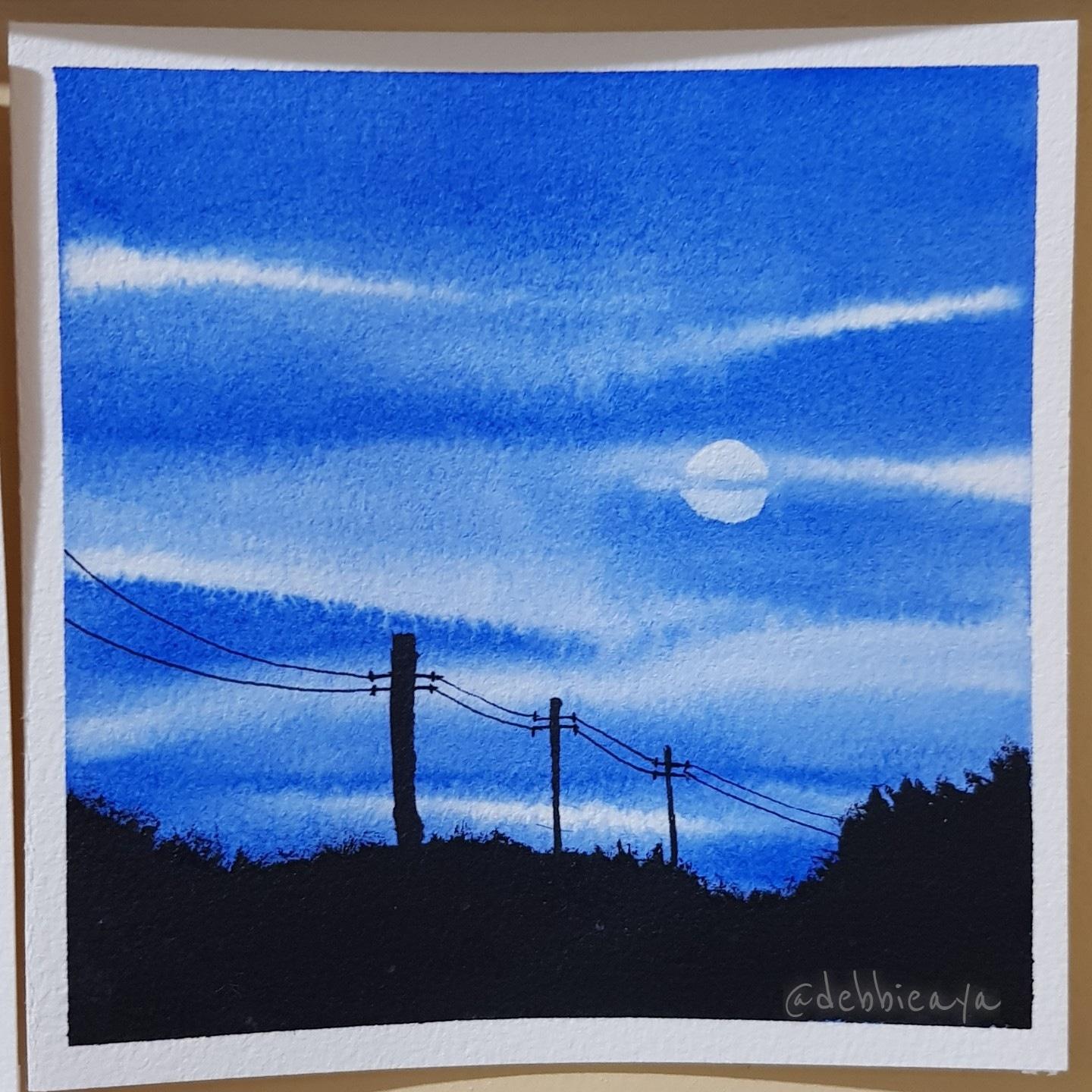 30 Day Watercolor Challenge:  Bold and Beautiful Skies - image 5 - student project