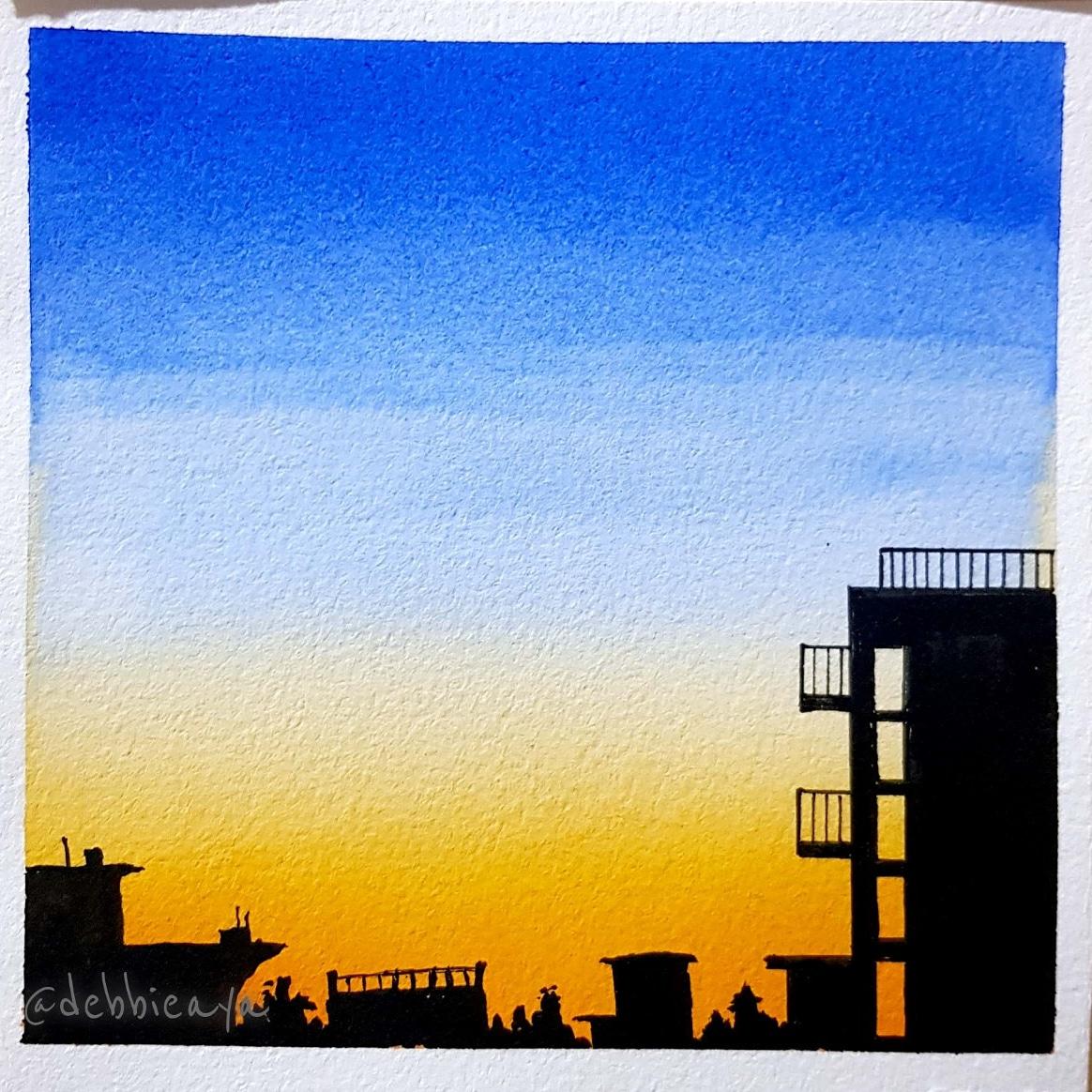 30 Day Watercolor Challenge:  Bold and Beautiful Skies - image 9 - student project