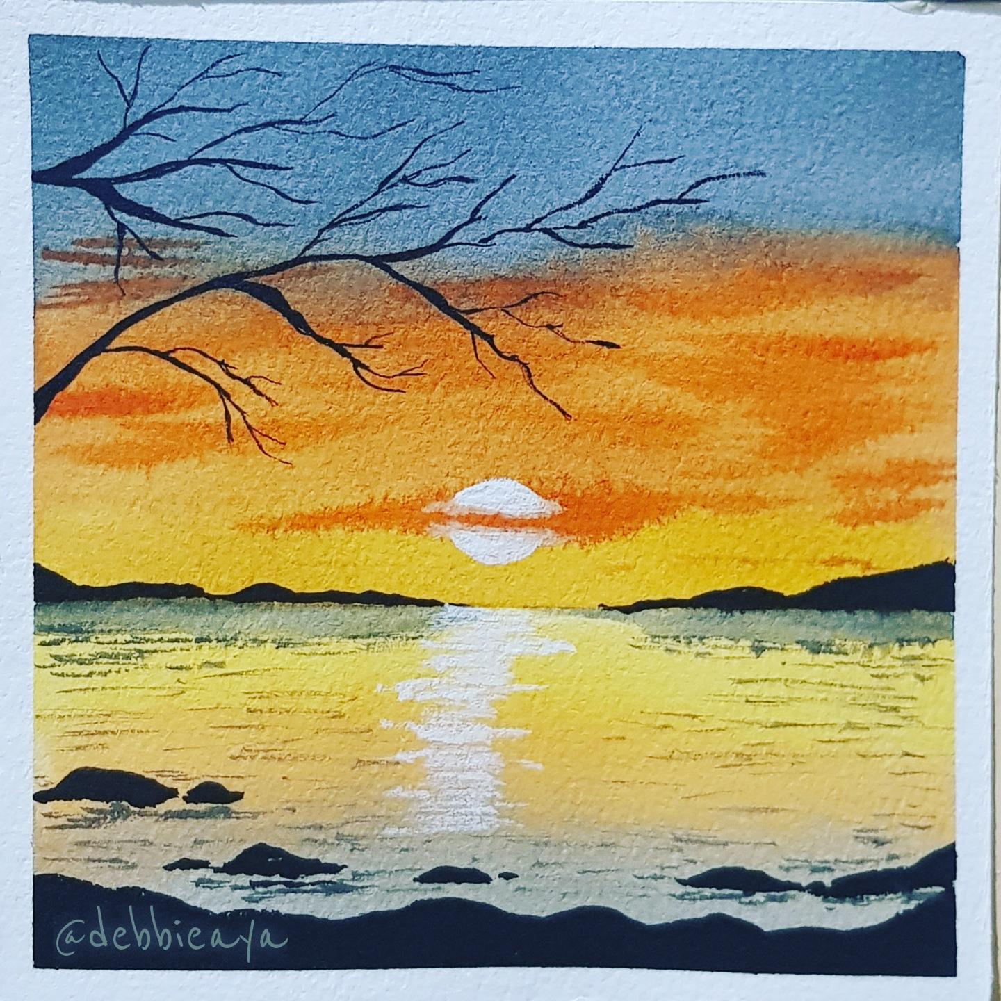 30 Day Watercolor Challenge:  Bold and Beautiful Skies - image 25 - student project