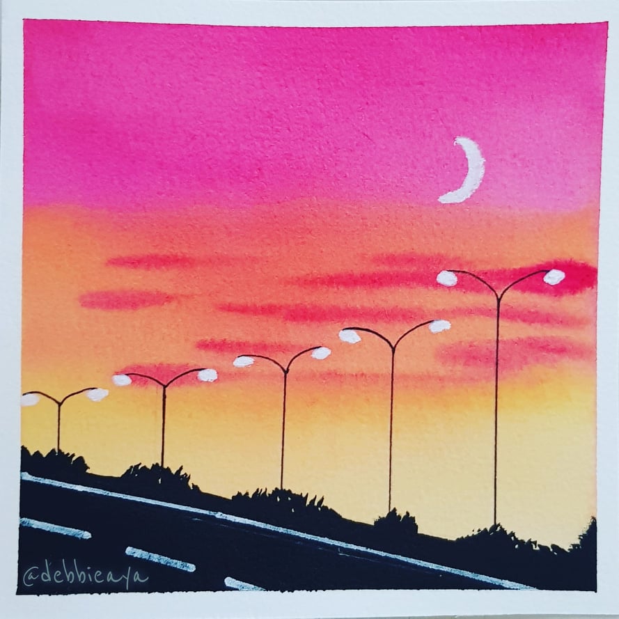 30 Day Watercolor Challenge:  Bold and Beautiful Skies - image 28 - student project