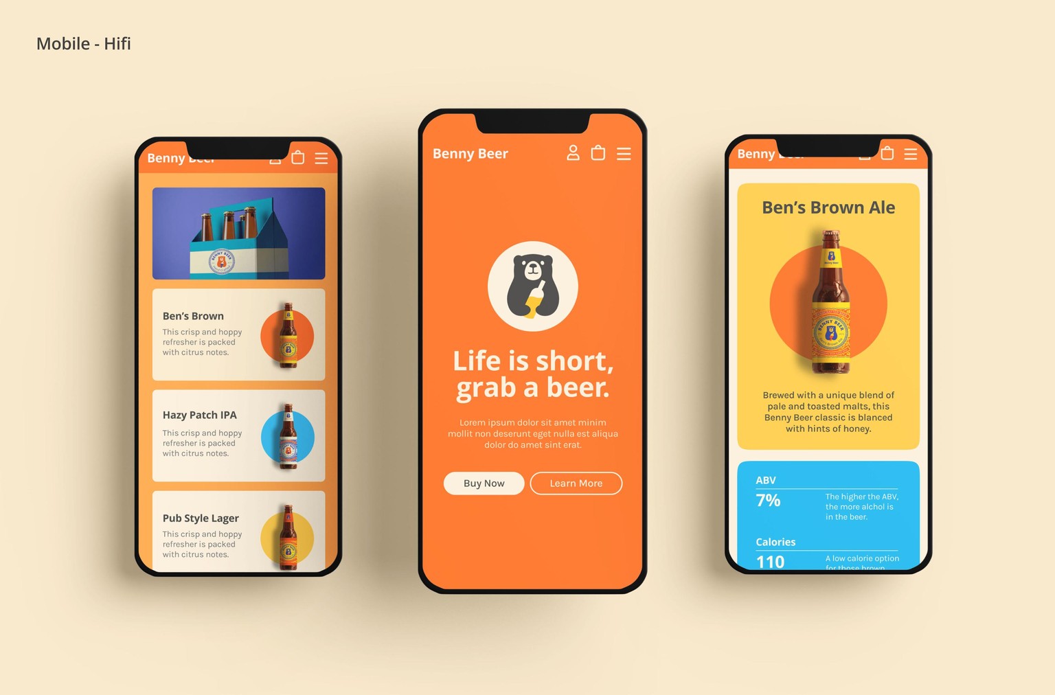 Figma UI UX Design Essentials - Benny Beer - image 5 - student project