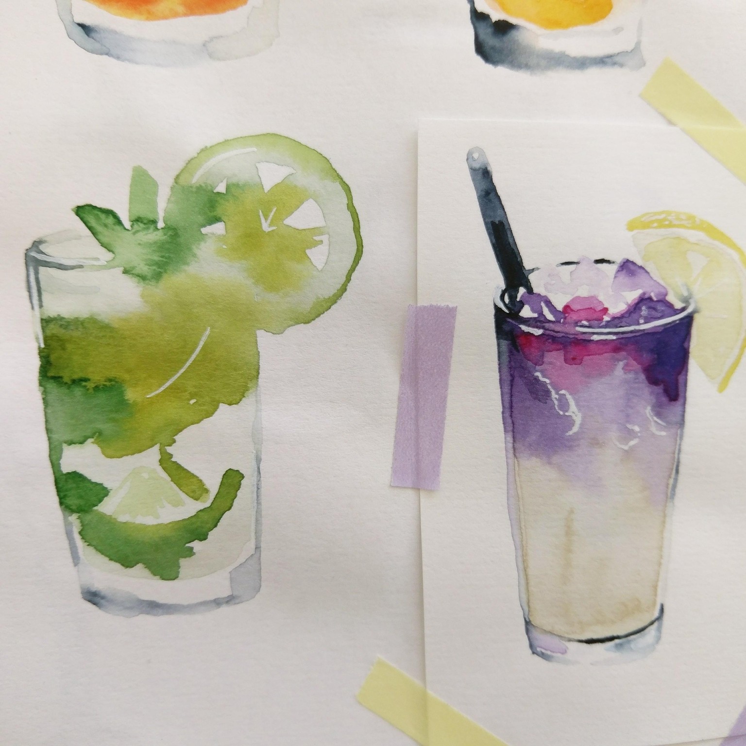 Watercolour cocktails - image 2 - student project