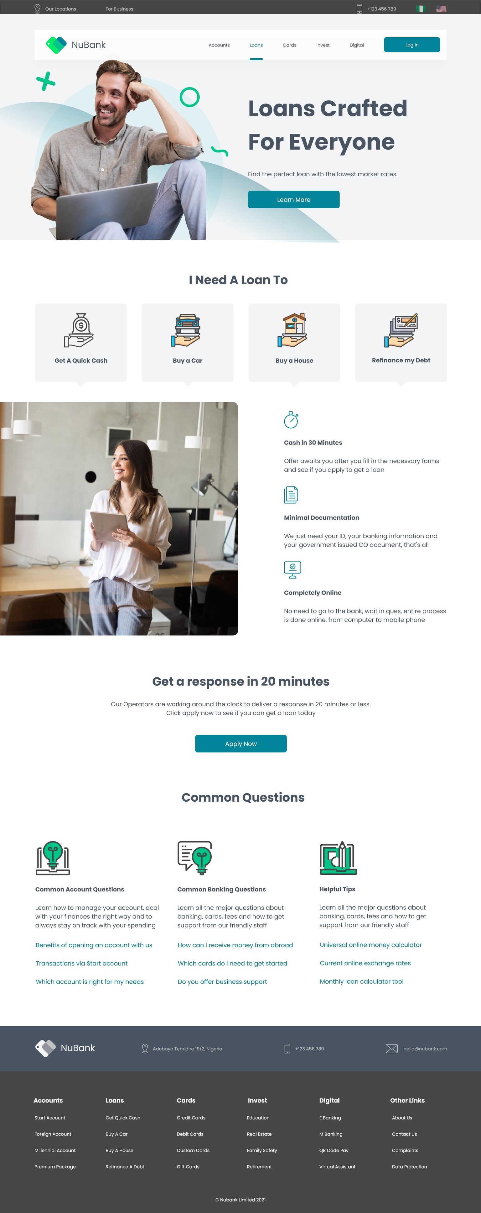 Images from Nubank website design - image 1 - student project