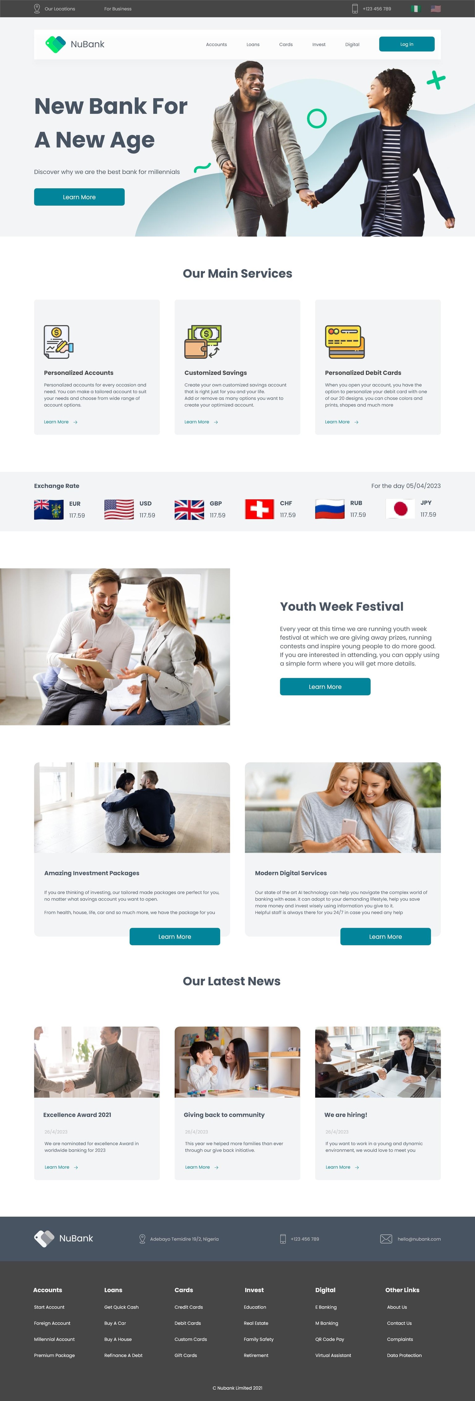 Images from Nubank website design - image 2 - student project